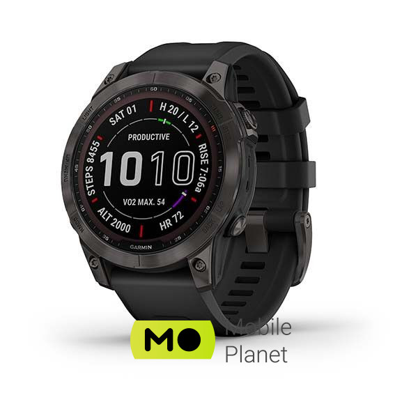 Garmin Fenix 7 Sapphire Solar Black DLC Titanium with Black Band (010-02540-34/35)
