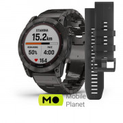 Garmin Fenix 7X Sapphire Solar C. Grey DLC Titanium w. Carbon Grey DLC Vented T. Band (010-02541-27)