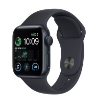 Apple Watch SE 2 GPS 40mm Midnight Aluminum Case with Midnight Sport Band S/M (MNJT3/MNT73)