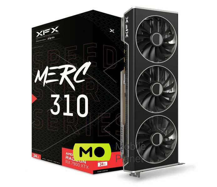 Відеокарта XFX Radeon RX 7900 XTX BLACK Gaming SPEEDSTER MERC310 24GB GDDR6 (RX-79XMERCB9) EU