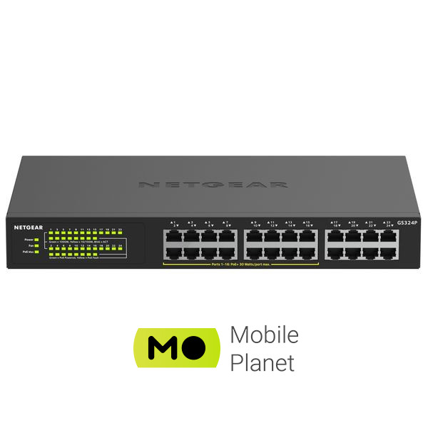 Комутатор мережевий Netgear GS324P-100EUS (UA)