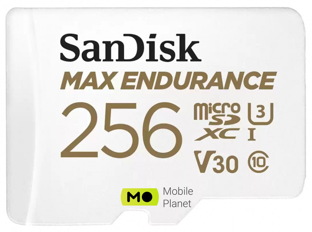Карта пам'яті SanDisk 256GB microSD class 10 UHS-I U3 V30 High Endurance (SDSQQVR-256G-GN6IA)