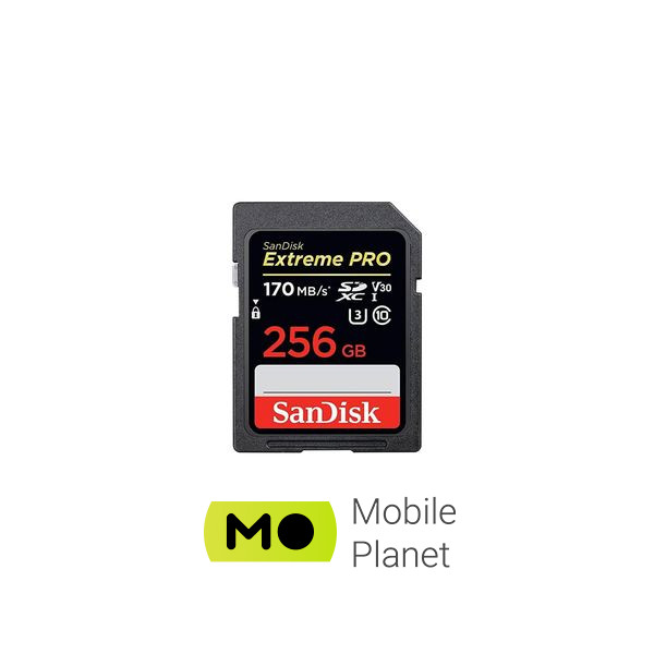 Карта пам'яті SanDisk 256GB SD class 10 UHS-I U3 V30 Extreme PRO (SDSDXXD-256G-GN4IN) (UA)
