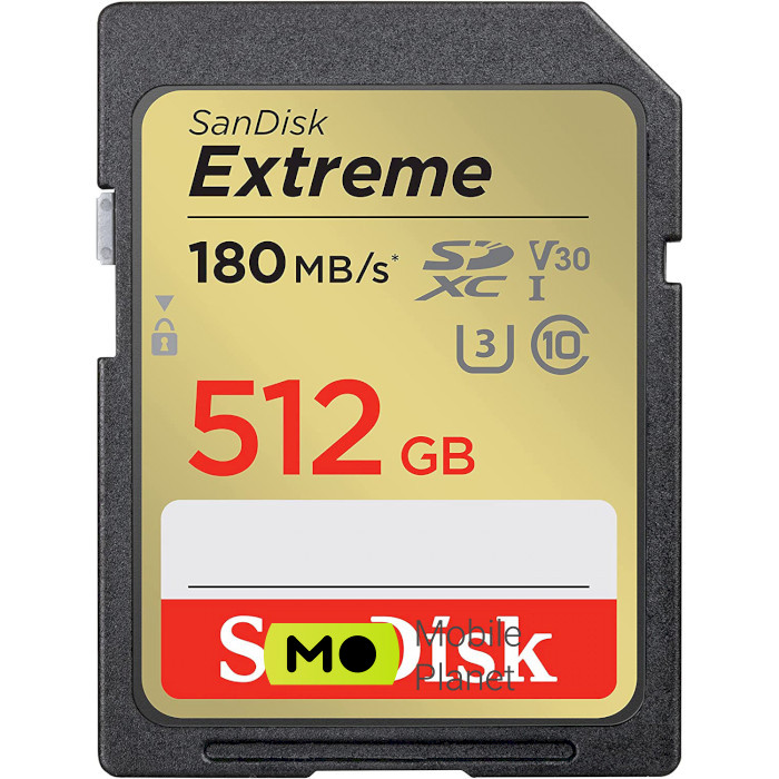 Карта памяти SanDisk 512GB SD class 10 UHS-I U3 V30 Extreme (SDSDXVV-512G-GNCIN) (UA)