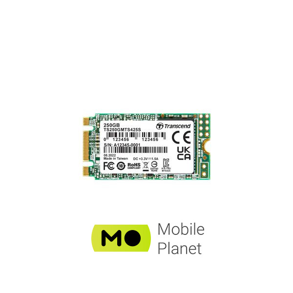 SSD диск M.2 2242 250GB Transcend (TS250GMTS425S) (UA)