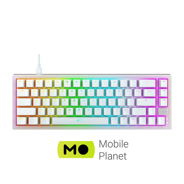 Клавіатура Xtrfy K5 68 keys Kailh Red Hot-Swap RGB UA White (K5-RGB-CPT-TPWHITE-R-UKR) (UA)