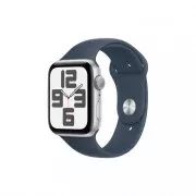 Apple Watch SE 2 GPS 40mm Silver Aluminium Case with Storm Blue Sport Band M/L (MRE23)