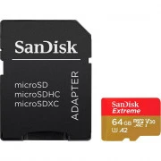 SanDisk 64 GB microSDXC UHS-I Extreme A2 + SD adapter (SDSQXAH-064G-GN6AA) (UA)