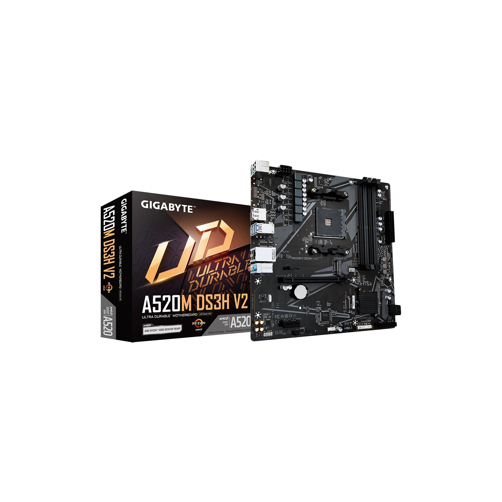 Материнська плата GIGABYTE A520M DS3H V2 (UA)