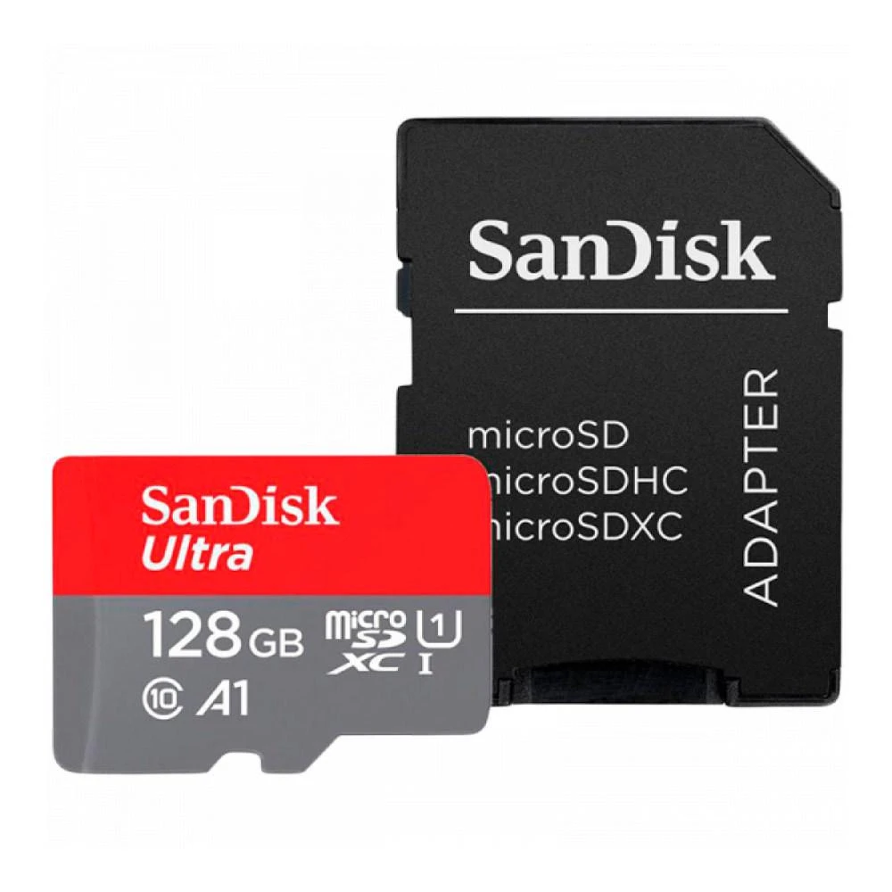 Карта пам'яті SanDisk 128 GB microSDXC UHS-I U1 A1 Class 10 Ultra (SDSQUAB-128G-GN6MA) (UA)