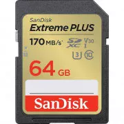 SanDisk 64 GB SDXC Class 10 UHS-I U3 V30 Extreme Plus (SDSDXW2-064G-GNCIN) (UA)