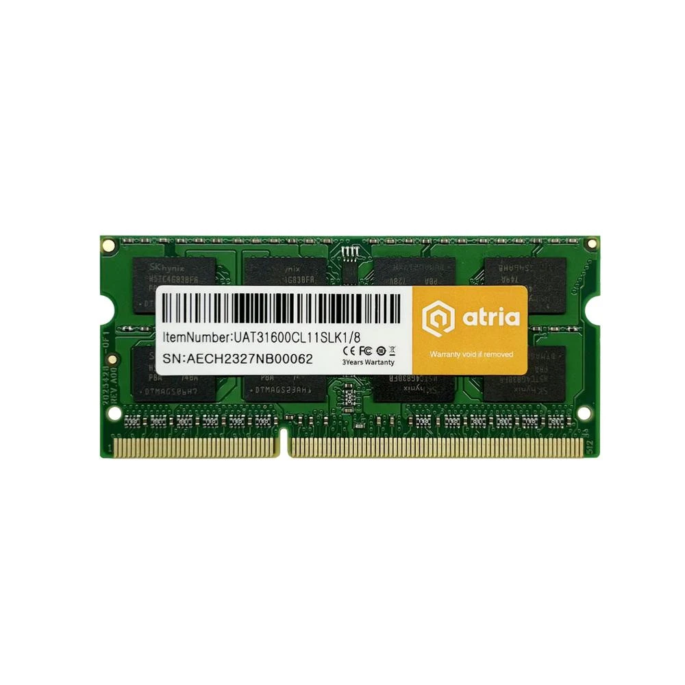 Оперативна пам'ять ATRIA 8 GB SO-DIMM DDR3 1600 MHz (UAT31600CL11SLK1/8) (UA)