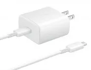 Samsung 45W PD Wall Charger Type-C Cable White (EP-TA845XBEGCN)