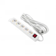 2E 5XSchuko з вимикачем,5м, white (2E-U05ES15M5) (UA)