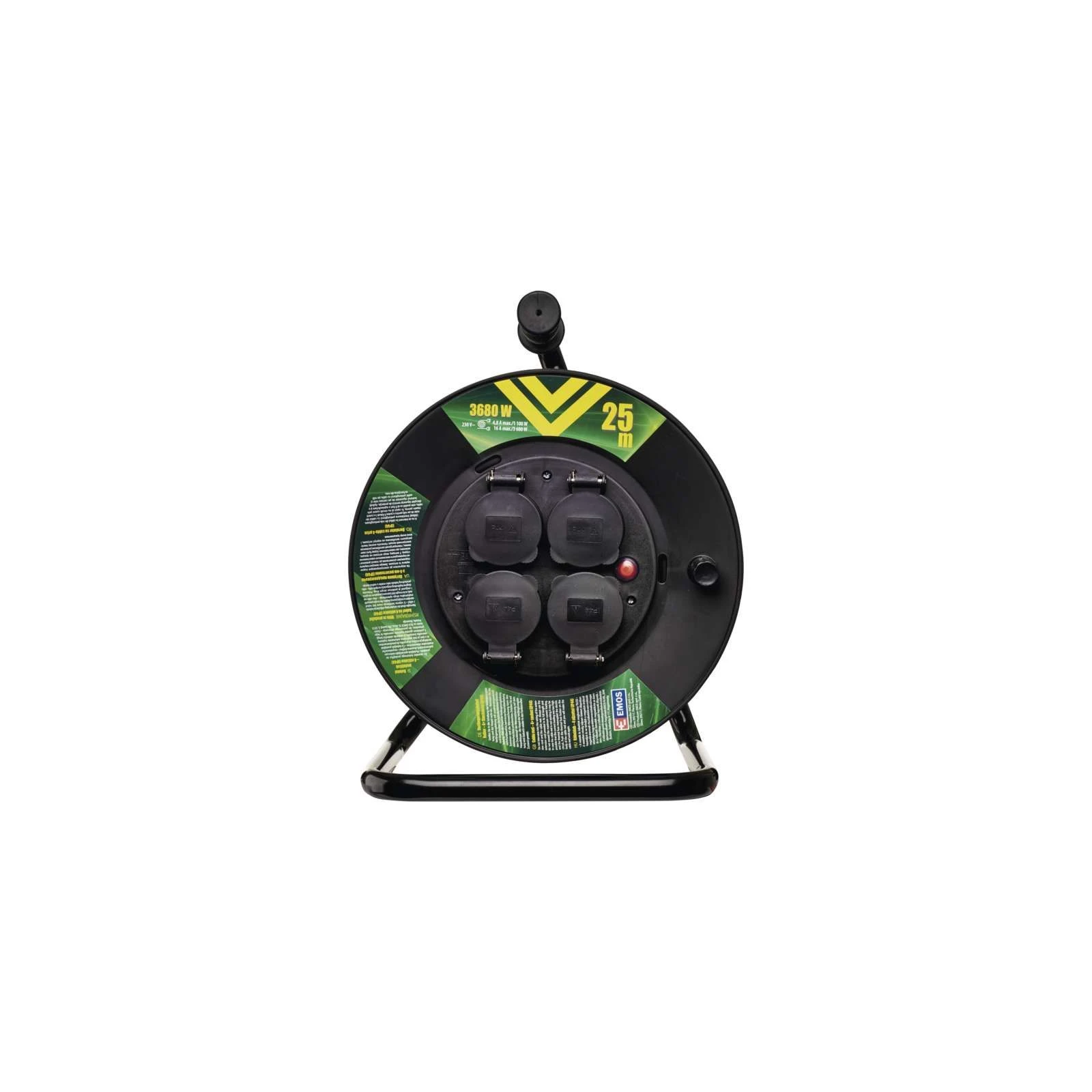 Мережевий фільтр EMOS котушка 4 троянд., 25 м (P08225) (UA)