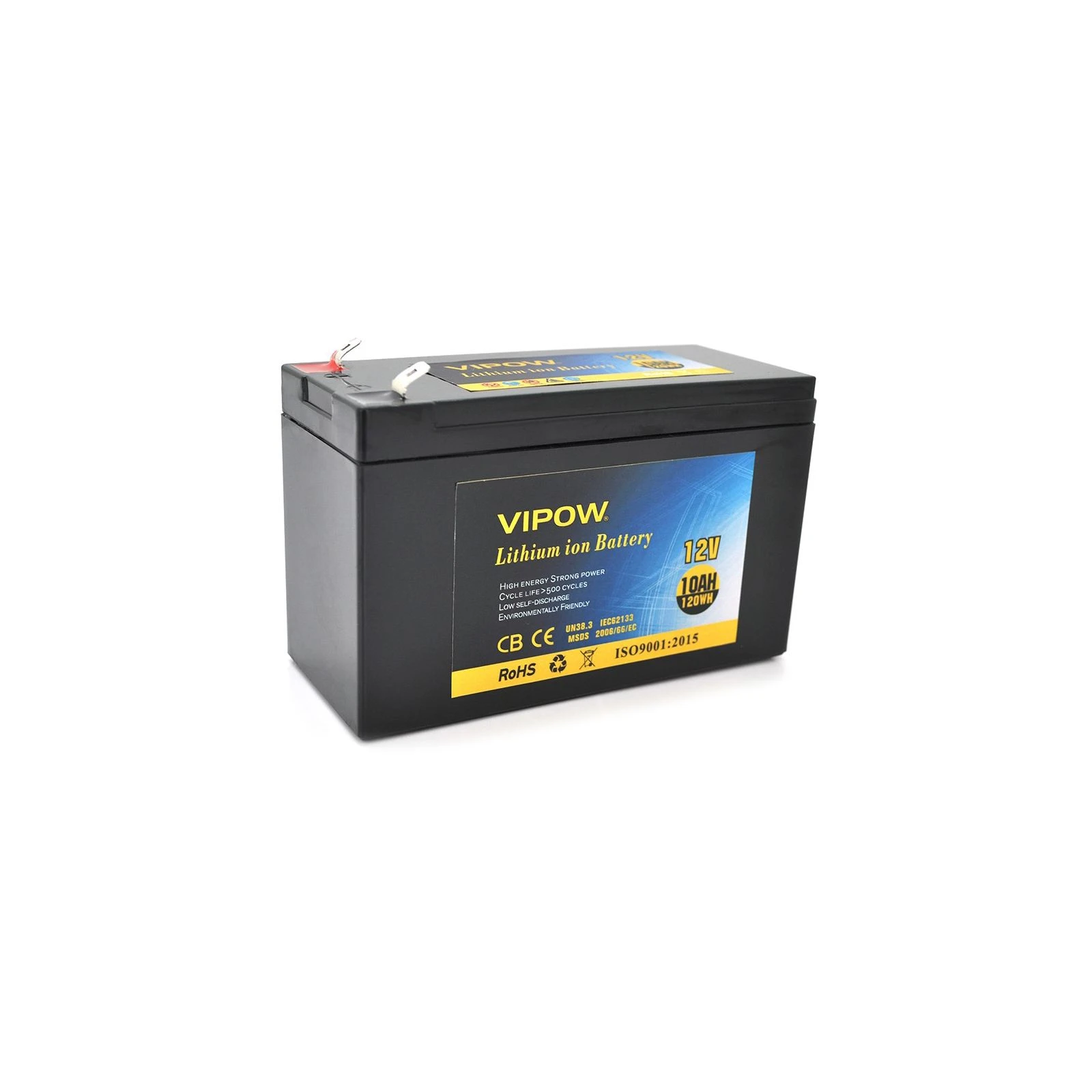 Аккумуляторная батарея Vipow 12V - 10Ah Li-ion (VP-12100LI) (UA)