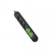 Voltronic F02U, 3роз EU + 2роз Universal, 3*USB Black (F02U-Black) (UA)