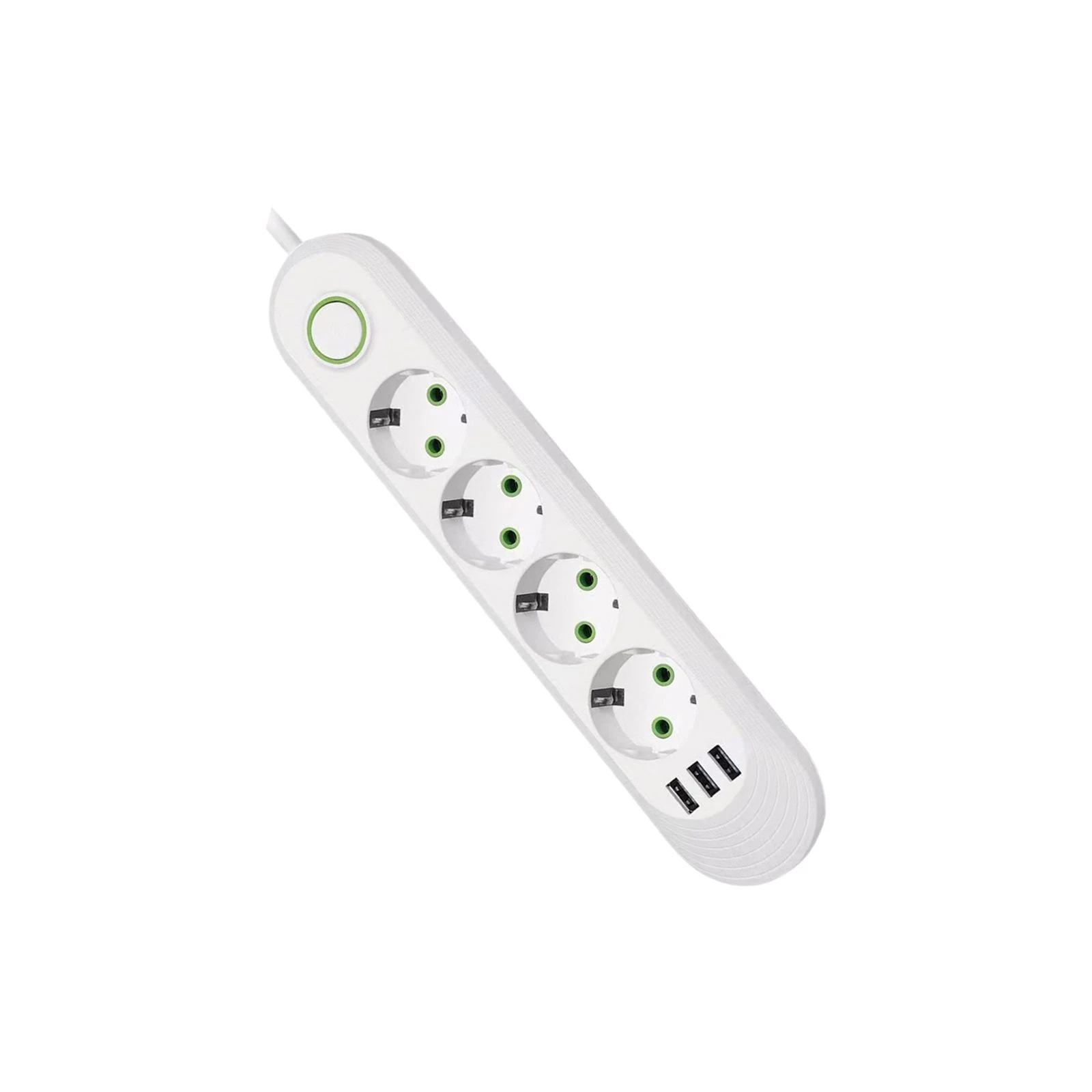 Сетевой фильтр Voltronic F04U, 4роз EU, 3*USB White (F04U-White) (UA)