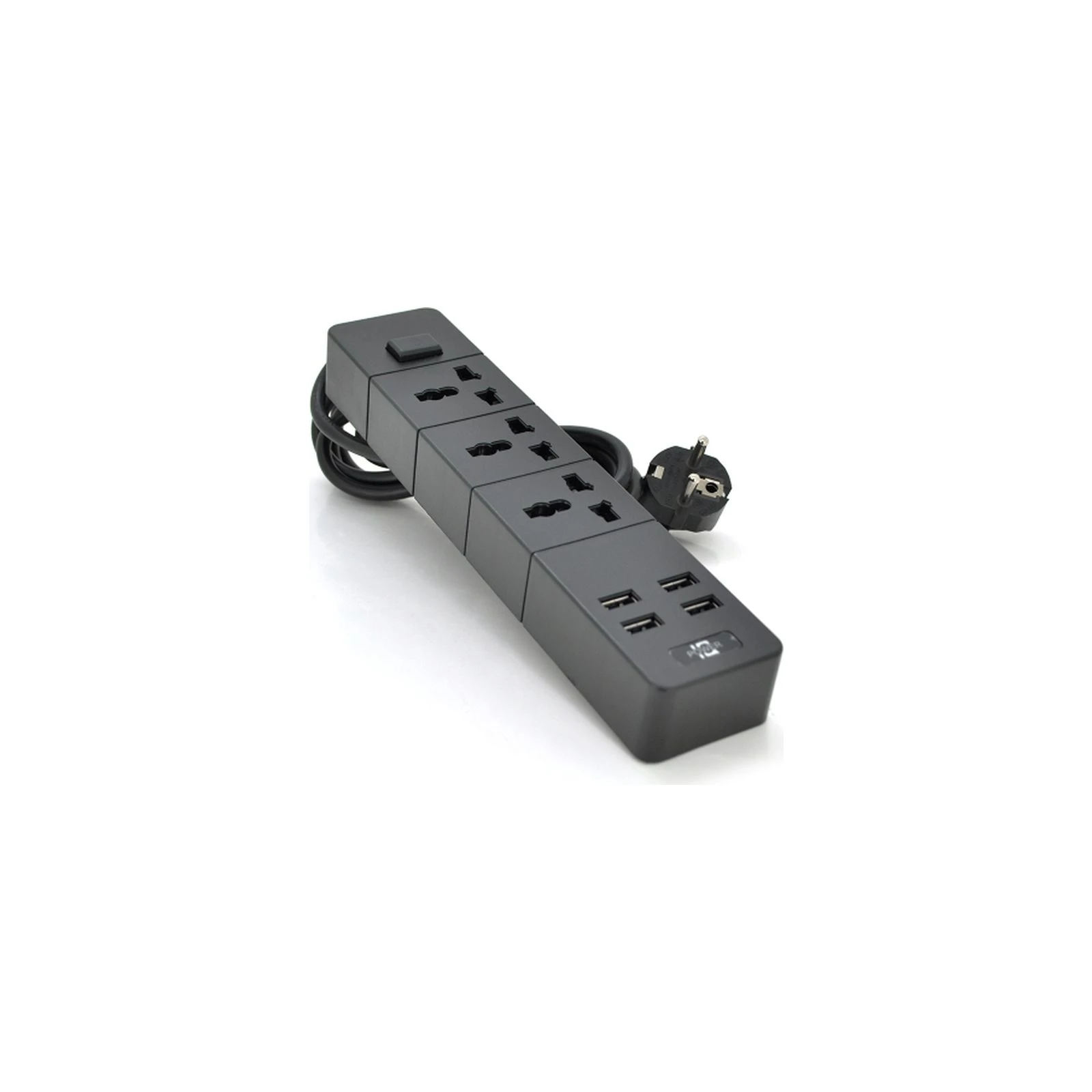 Сетевой фильтр Voltronic TВ-Т08, 3роз, 4*USB Black (ТВ-Т08-Black) (UA)