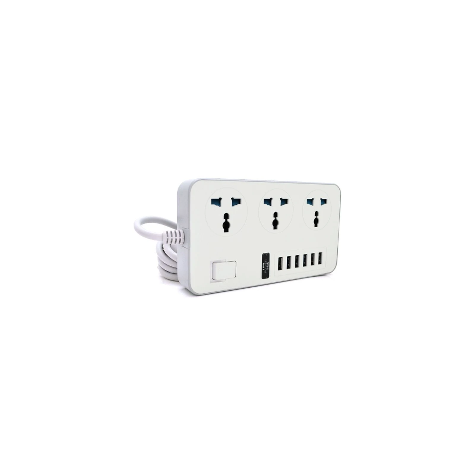 Мережевий фільтр Voltronic TВ-Т09, 3роз, 6*USB White (ТВ-Т09-White) (UA)