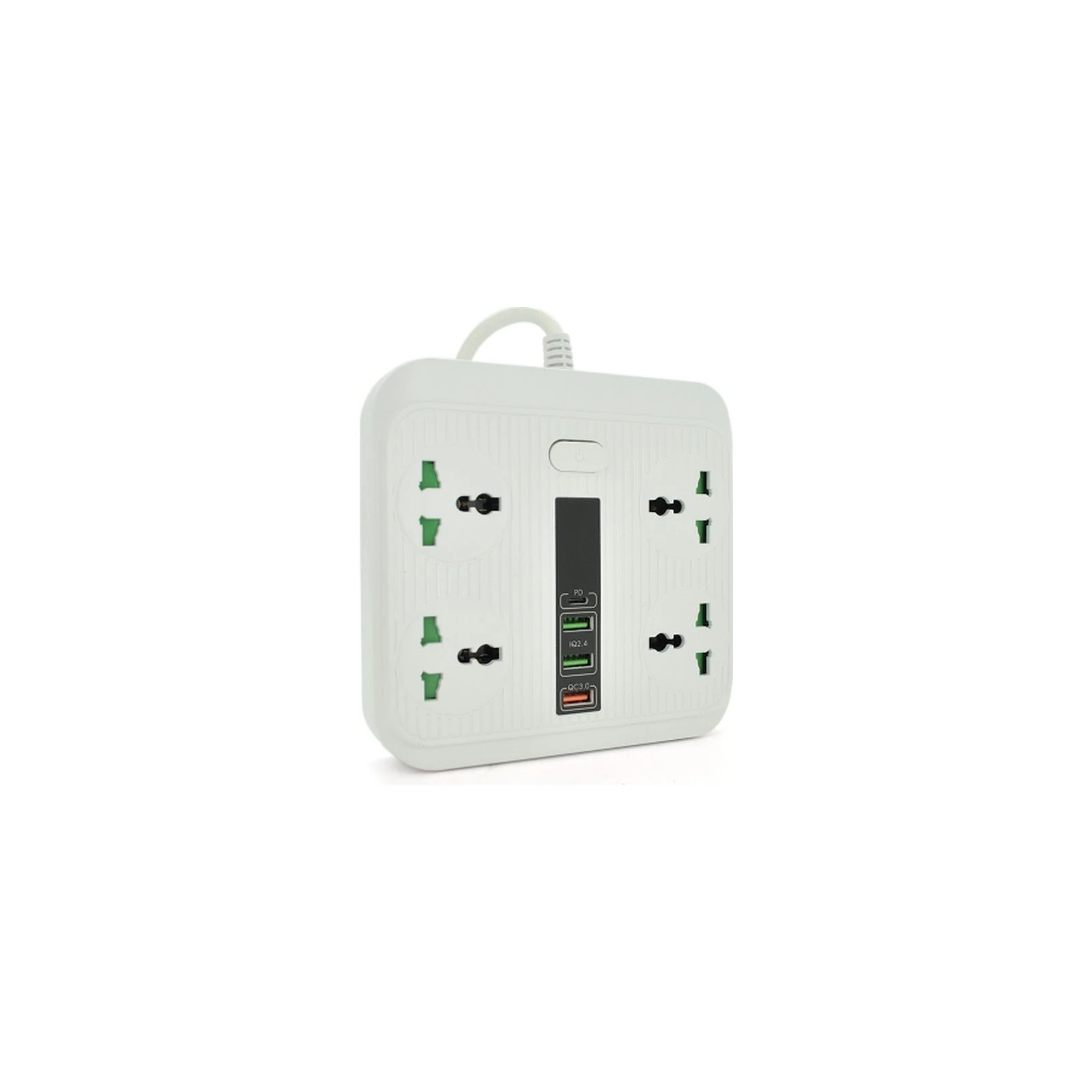 Мережевий фільтр Voltronic TВ-Т18, 4роз, 2*USB+PD White (OS-Т18-White) (UA)