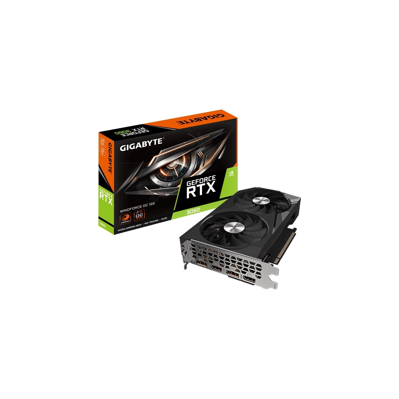 Відеокарта GIGABYTE GeForce RTX3060 12Gb WINDFORCE OC (GV-N3060WF2OC-12GD 2.0) (UA)