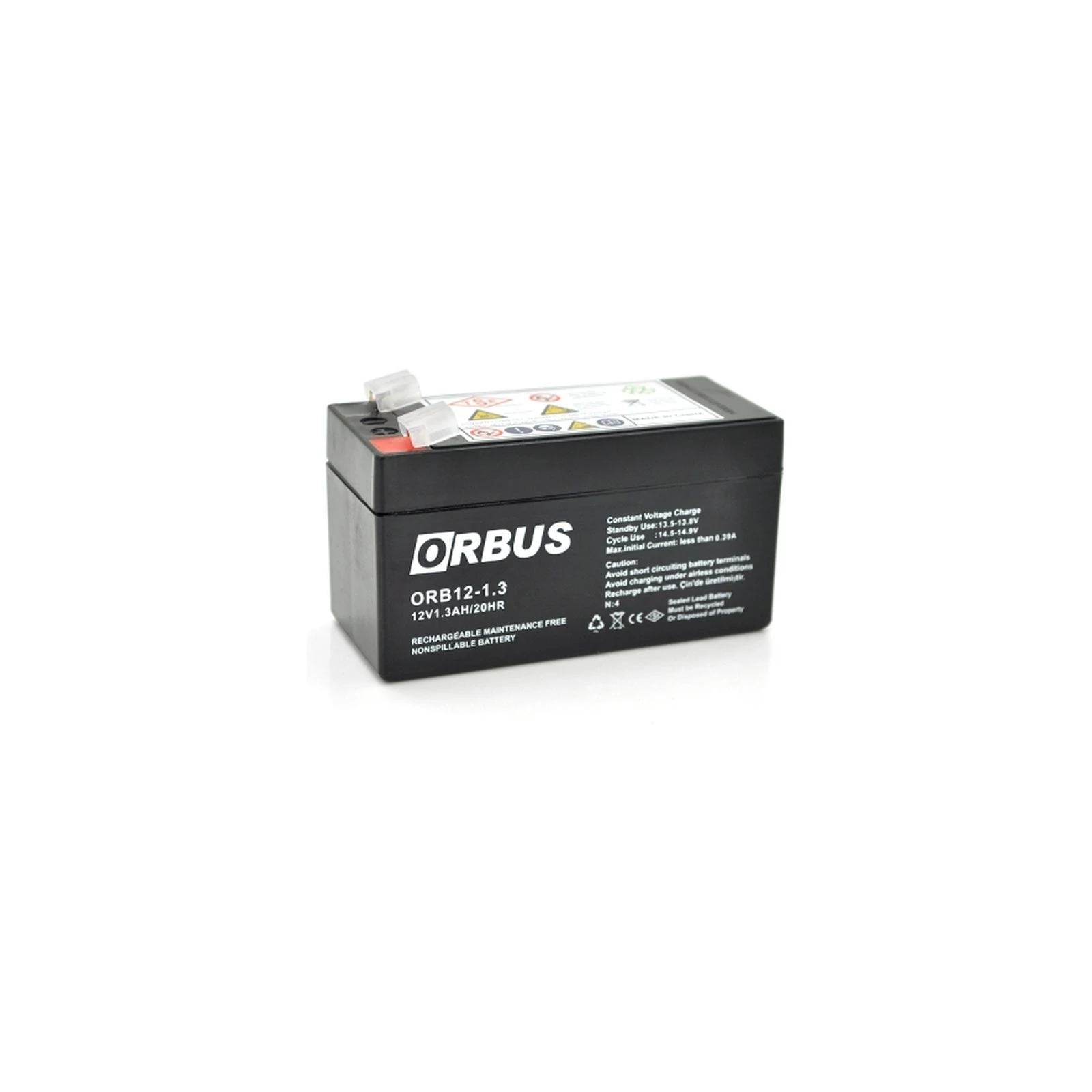 Акумуляторна батарея Orbus ORB1213 AGM 12V 1.3Ah (ORB1213) (UA)