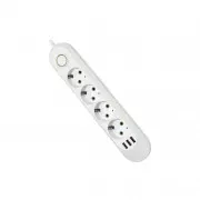 Voltronic F04U, 4роз EU, 3*USB White (F04U-White) (UA)