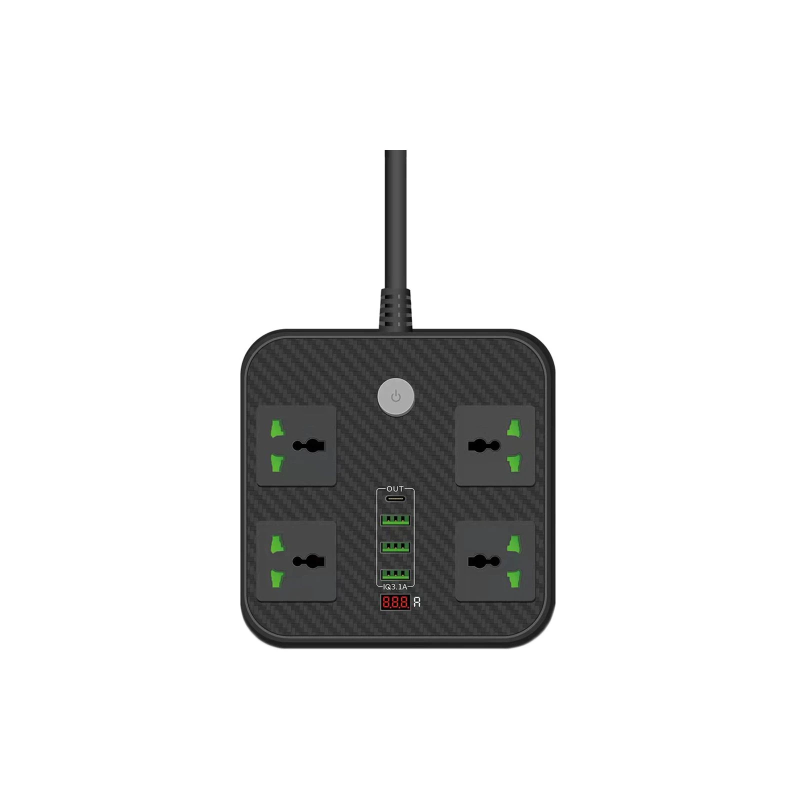 Мережевий фільтр Voltronic TВ-Т90, 4роз, 3*USB Black (ТВ-Т90-Black) (UA)