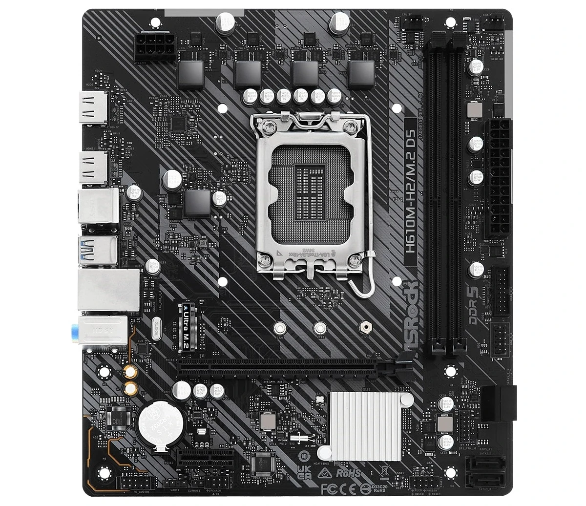 Материнская плата ASRock H610M-H2/M.2 D5  (UA)