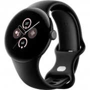 Google Pixel Watch 2 Matte Black Aluminum Case / Obsidian Active Band