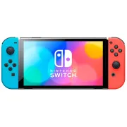 Nintendo Switch OLED with Neon Blue and Neon Red Joy-Con (HK)