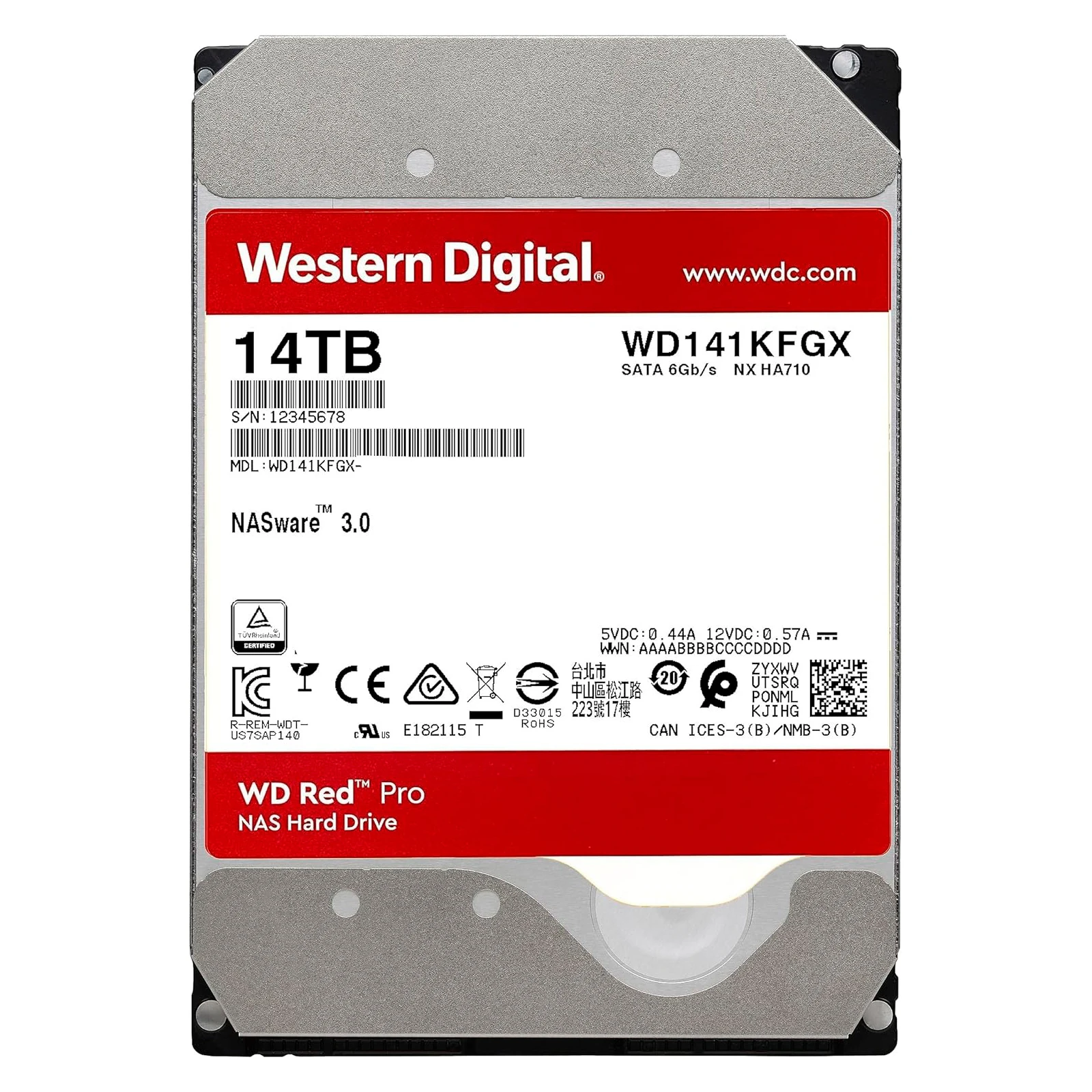 Жесткий диск 3.5 14TB WD (WD142KFGX) (UA)