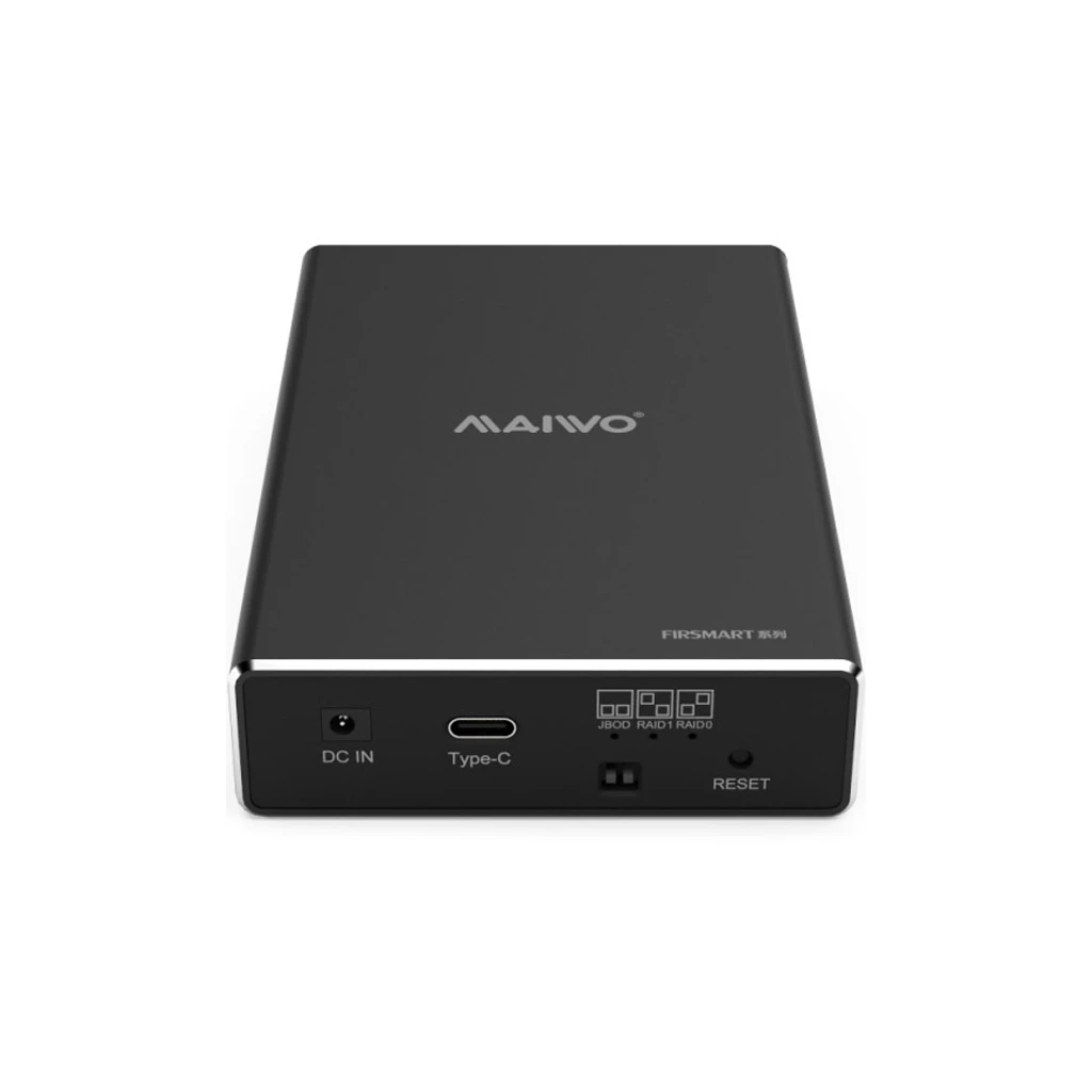 Карман для диска Maiwo 2*HDD 2.5 SATA/SSD до 9.5mm USB3.1 GEN2 Type-C, RAID 0,1 (K25272C) (UA)