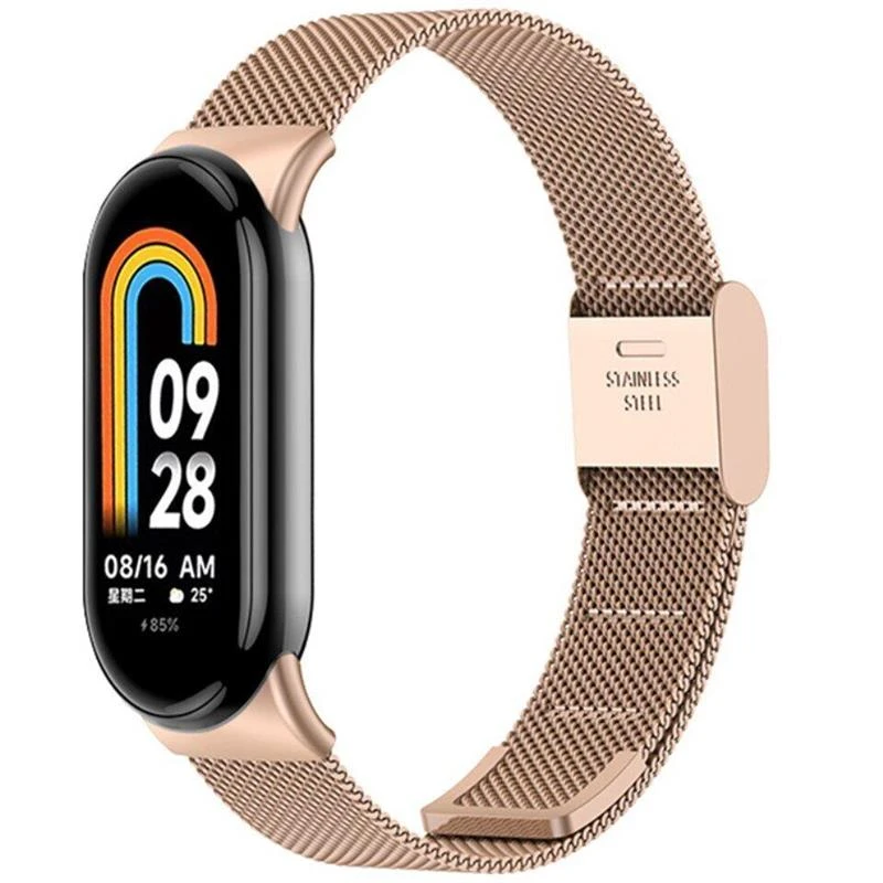 Ремешок BeCover Metal для Xiaomi Mi Smart Band 8 Rose Gold (709360)