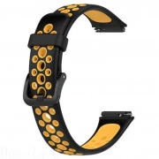 Ремешок BeCover Vents Style для Huawei Band 7/Honor Band 7 Black-Orange (709441)