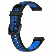Ремешок BeCover Vents Style для Huawei Band 7/Honor Band 7 Black-Blue (709437)