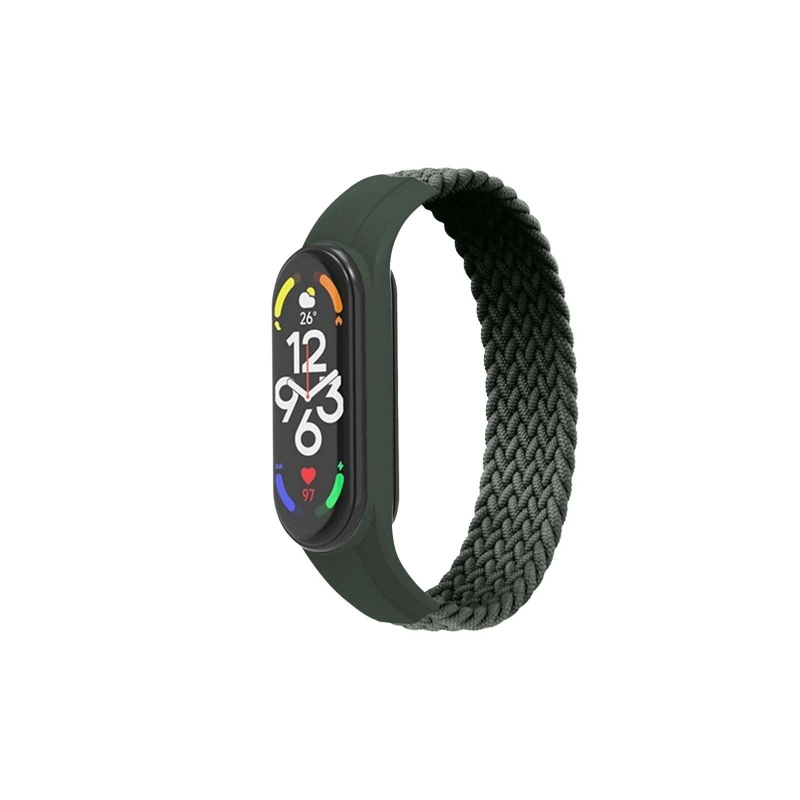 Ремешок для фитнес браслета Armorstandart Braided Solo Loop для Xiaomi Mi Band 7/6/5/4 Khaki size L (ARM58760) (UA)