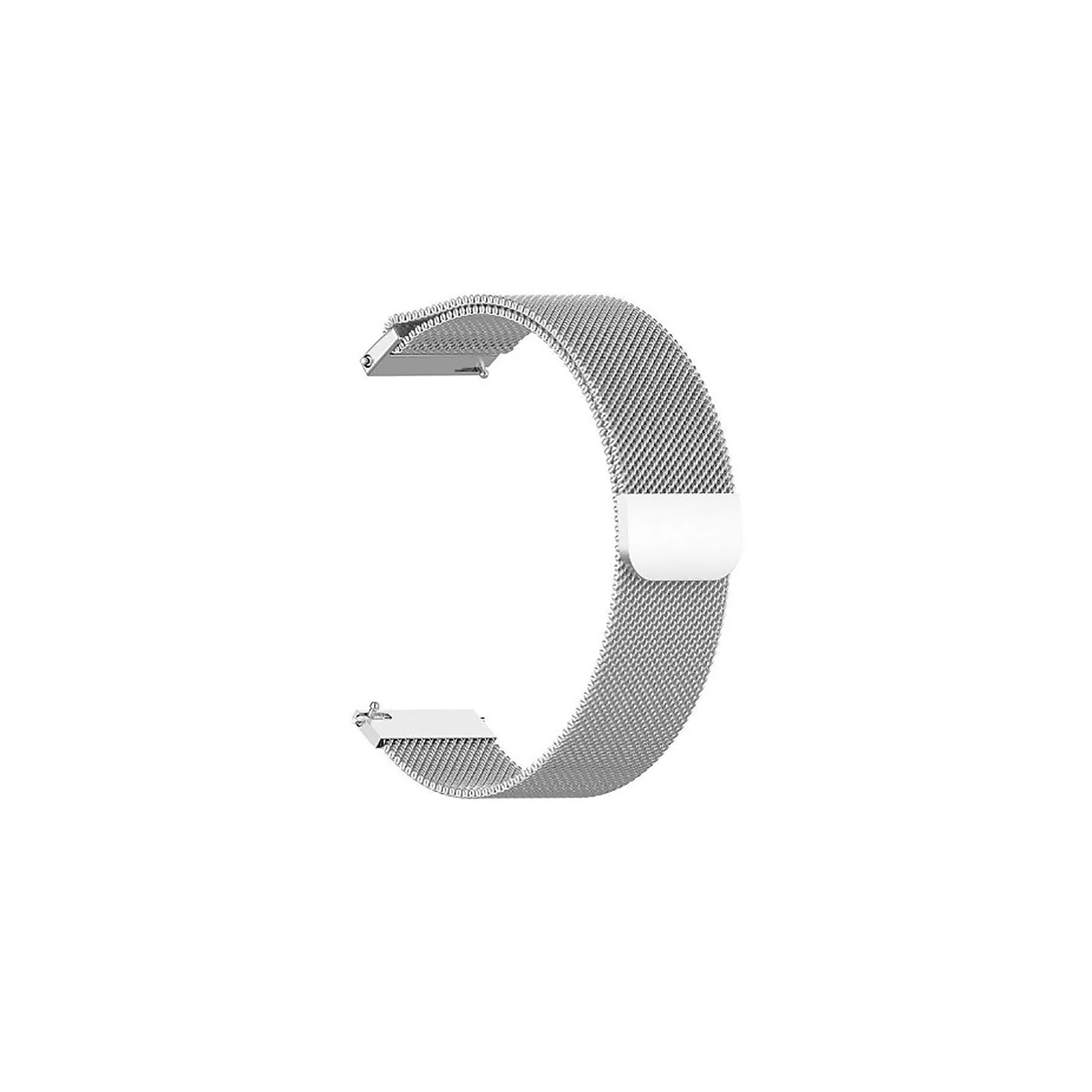 Ремінець для смарт-годин BeCover Milanese Style для Samsung Galaxy (20mm)/Watch 5/ Watch 4.../Gear S2 Classic/Gear Sport Silver (707675) (UA)