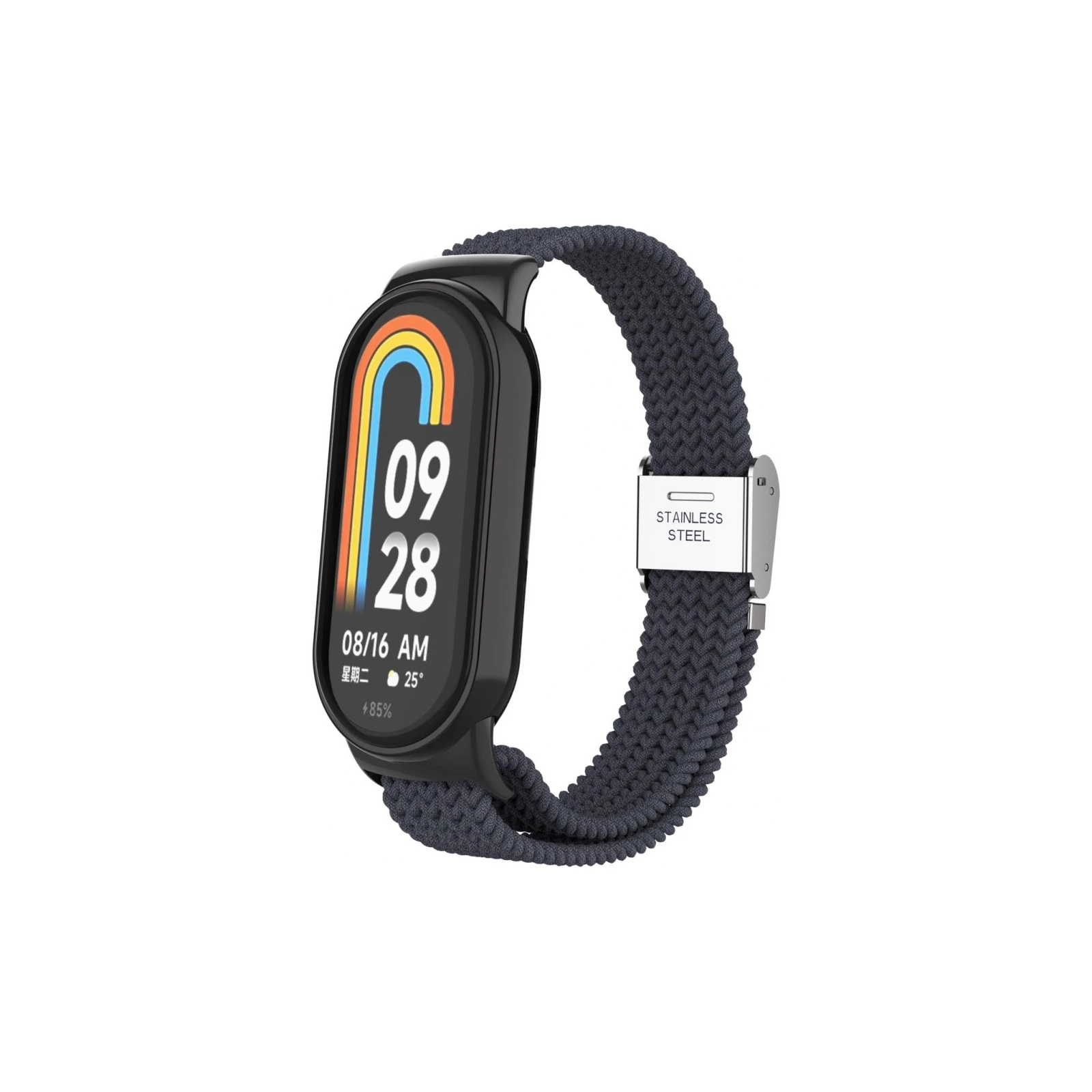 Ремінець для фітнес браслета Armorstandart Braided Solo Loop для Xiaomi Mi Band 7/6/5/4 Charcoal (ARM69904) (UA)