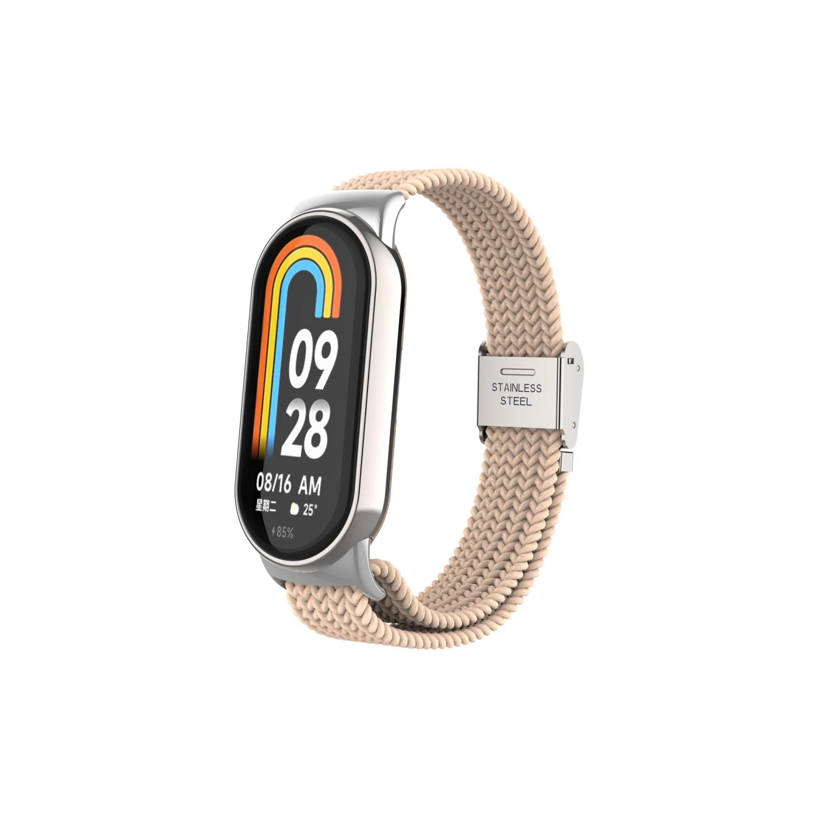 Ремінець для фітнес браслета Armorstandart Braided Solo Loop Xiaomi Mi Band 7/6/5/4 Pink Sand (ARM69906) (UA)