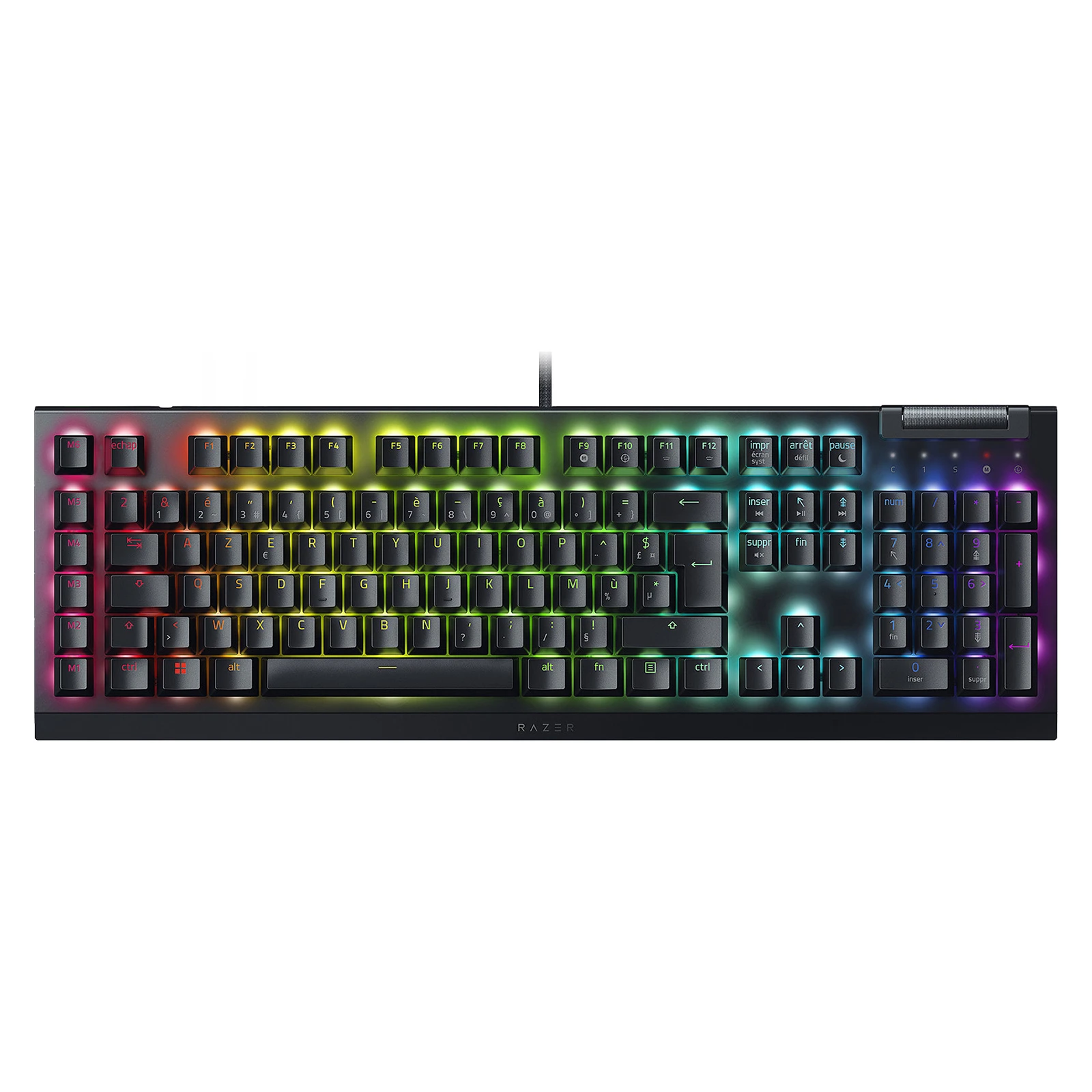 Клавиатура Razer BlackWidow V4 X Green Switch USB RU Black (RZ03-04700800-R3R1) (UA)