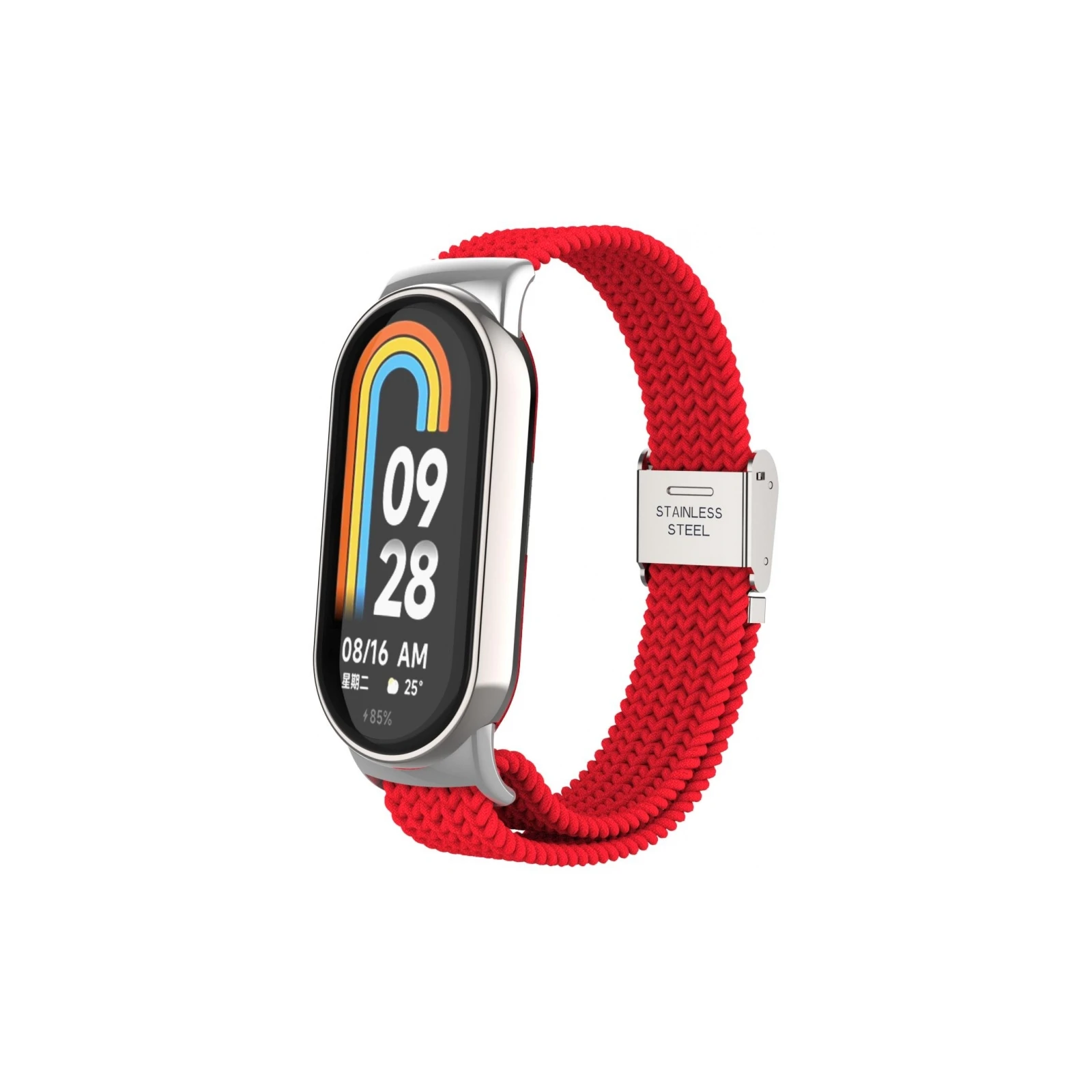 Ремінець для фітнес браслета Armorstandart Braided Solo Loop для Xiaomi Mi Band 7/6/5/4 Red (ARM69907) (UA)