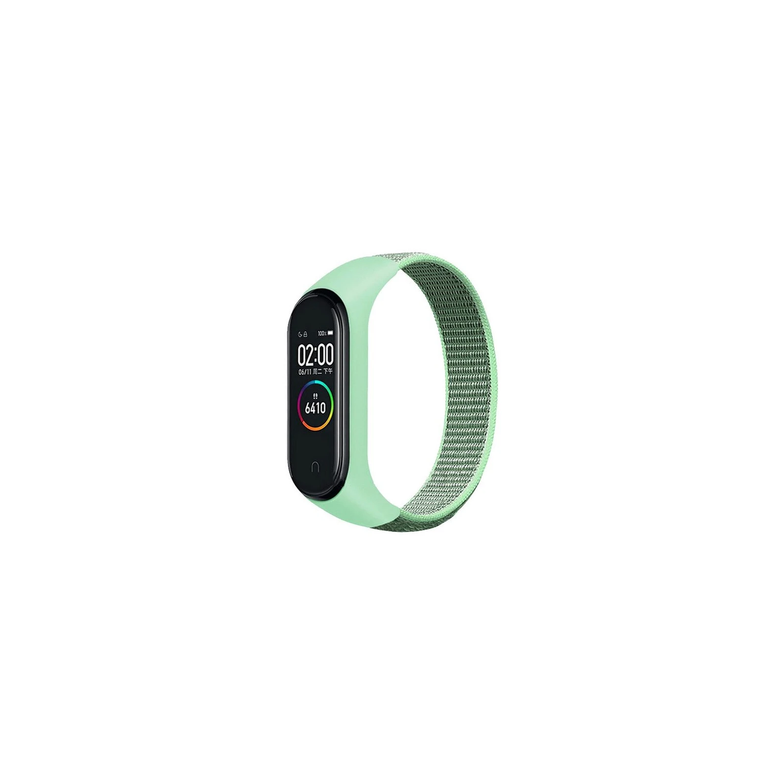 Ремешок для фитнес браслета BeCover Nylon Style для Xiaomi Mi Smart Band 5/6 Mint (705426) (UA)