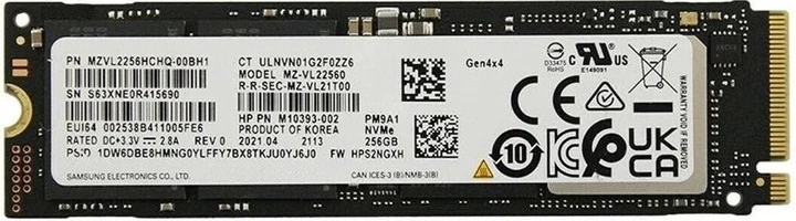 SSD диск 256GB Samsung PM9A1 M.2 2280 PCIe 4.0 x4 V-NAND 3bit MLC (MZ-VL22560_OEM)