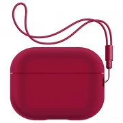 Чохол для навушників Armorstandart Silicone Case with straps для Apple Airpods Pro 2 Wine Red (ARM68620) (UA)