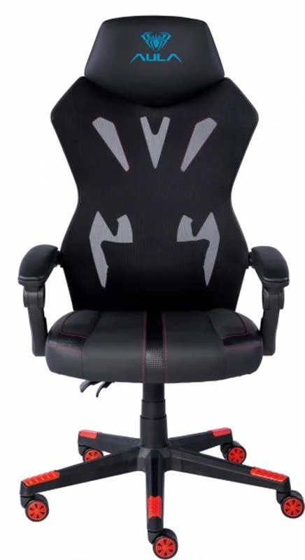 Ігрове крісло Aula F010 Gaming Chair Black/Red (6948391286228) (UA)