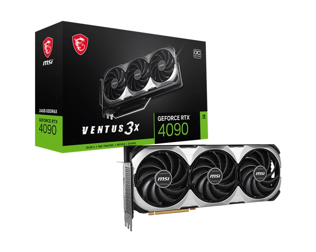 Видеокарта GeForce RTX 4090 24GB GDDR6X Ventus 3X E OC MSI (GeForce RTX 4090 Ventus 3X E 24G OC) (912-V510-271) (UA)