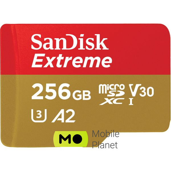 Карта пам'яті SanDisk 256GB microSD class 10 UHS-I U3 Extreme (SDSQXAV-256G-GN6MN) (UA)