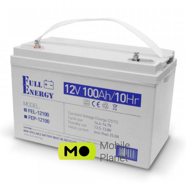 Акумуляторна батарея Full Energy 12В 100Ач (FEL-12100) (UA)